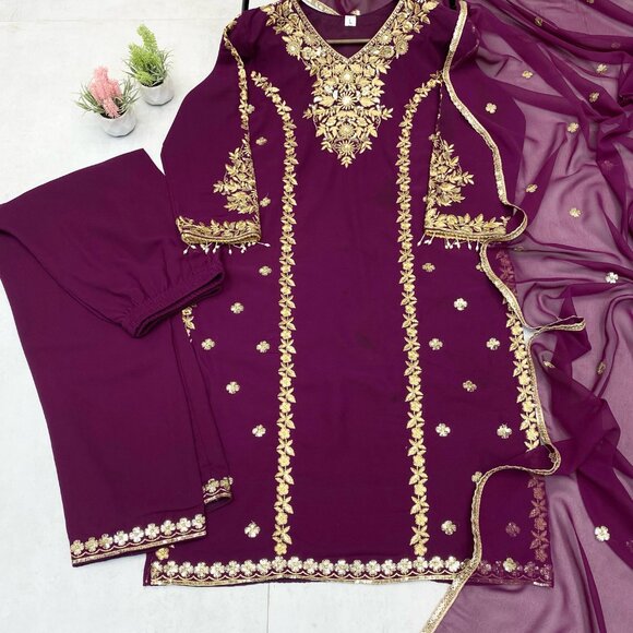 KURTA PENT SALWAR SUIT - Picture 8 of 11